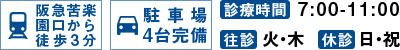 阪急苦楽園口から徒歩3分/駐車場 4台完備